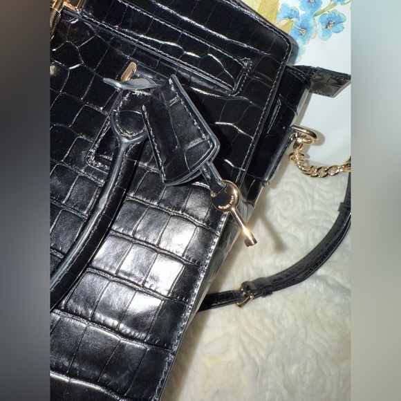 Michael Kors Hamilton Crocodile-Embossed Satchel - Picture 12 of 12
